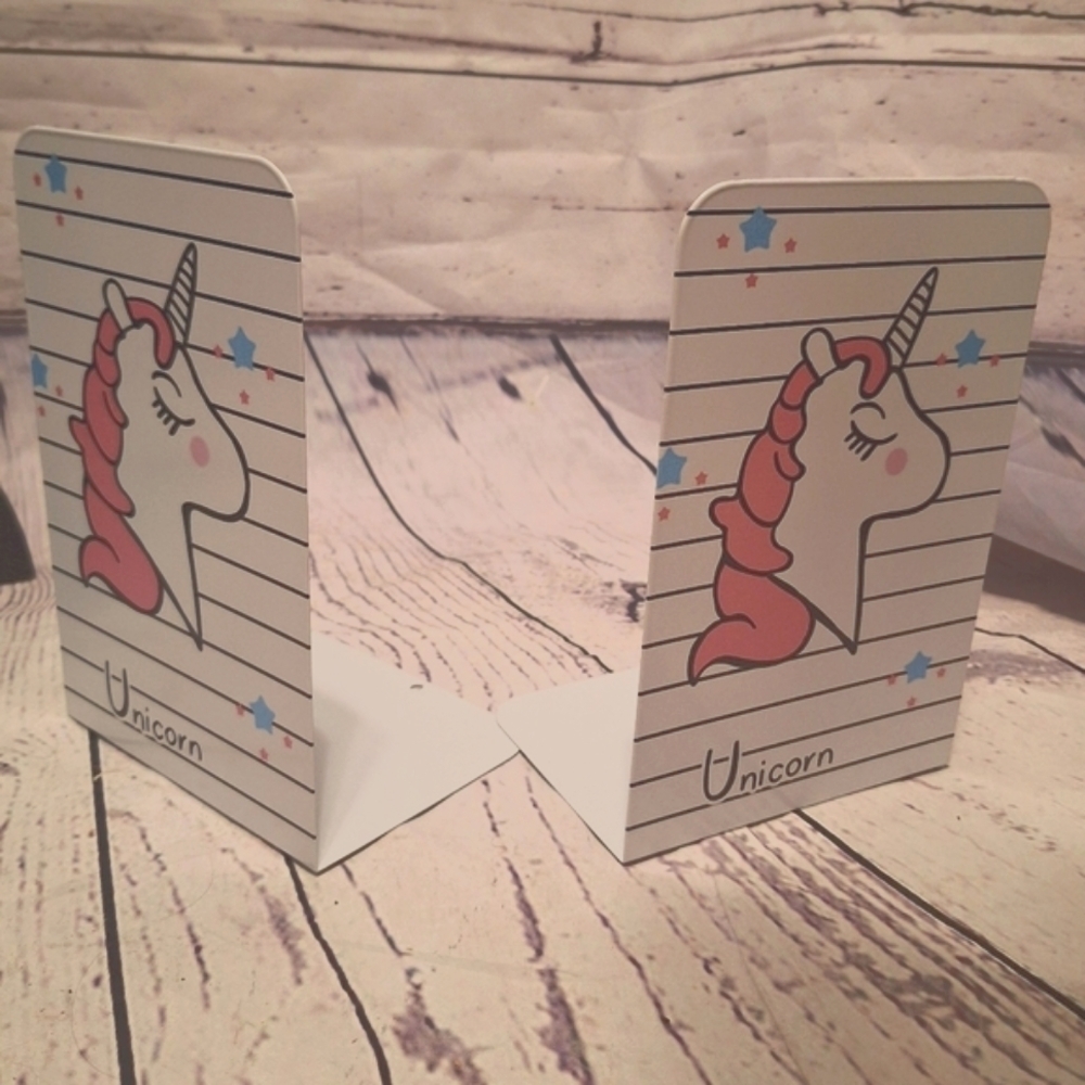 Unicorn Metal bookends